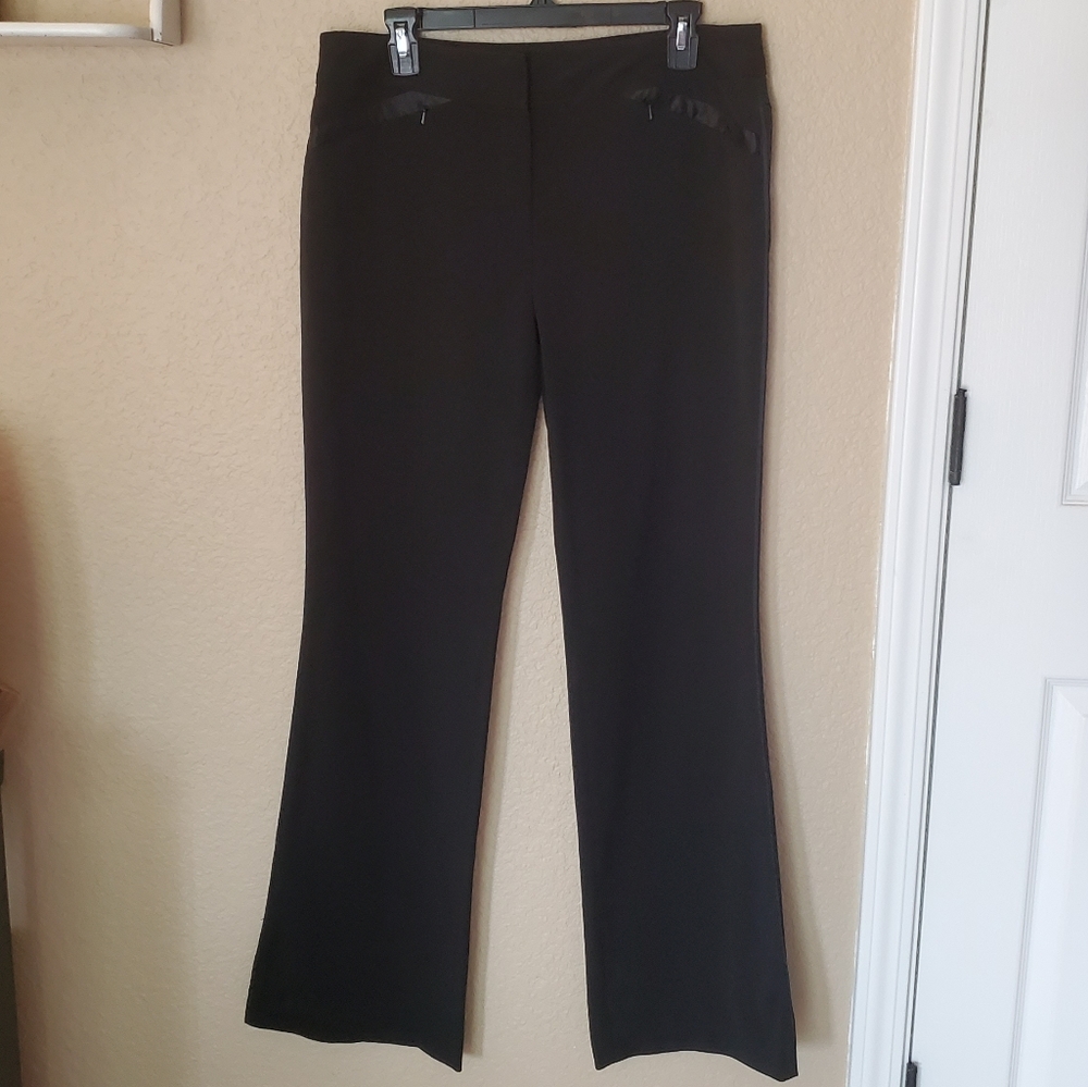 Kenzie Tuxedo Style Dress Pants Satin Piping